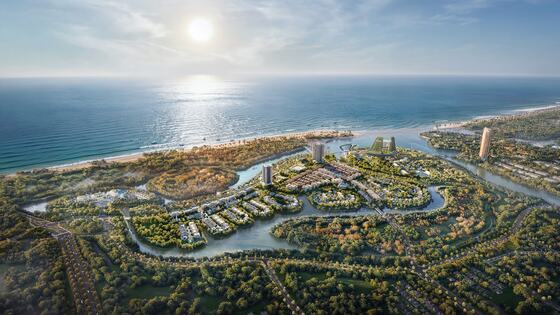 Masterplan toàn khu ven biển Coastal Quảng Ngãi nhìn từ trên cao